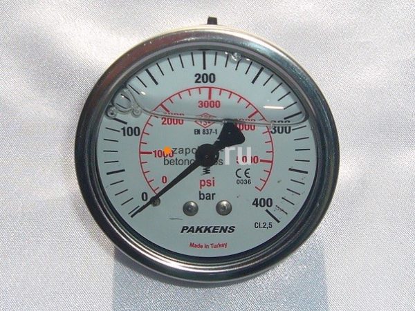 Манометр давления 0-400 бар Putzmeister