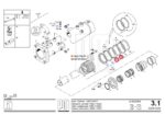 Кольца поршня подающего гидроцилиндра 1400-110/63 мм Putzmeister — изображение 2