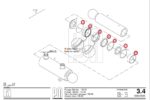 Ремкомплект шиберного гидроцилиндра 160-60 мм 2 подключения Putzmeister — изображение 2